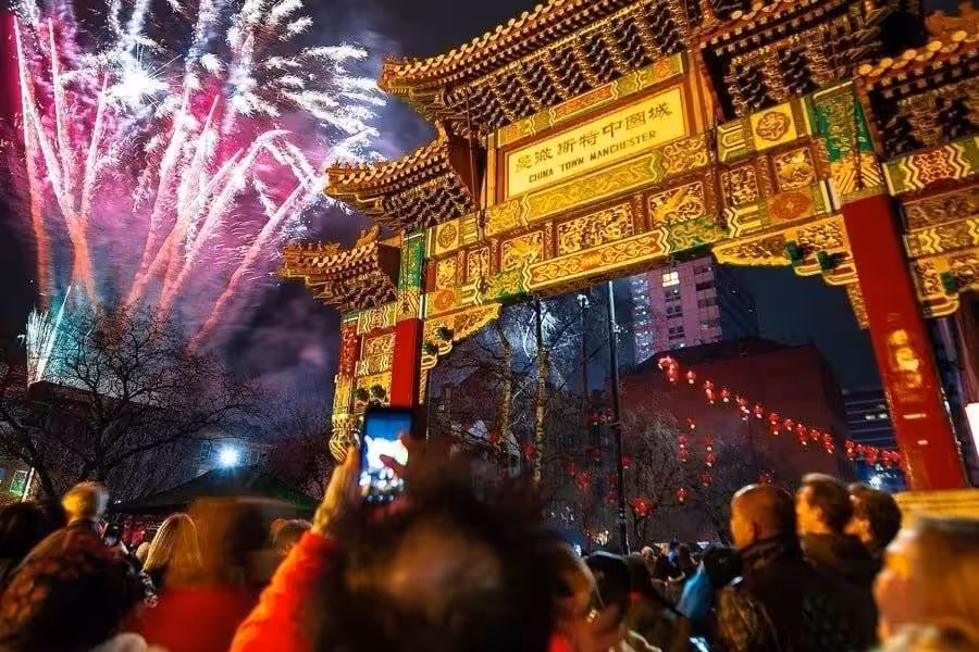 fireworks and chinese new year