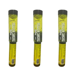 3 x YELLOW SMOKE FLARE LARGE 90S