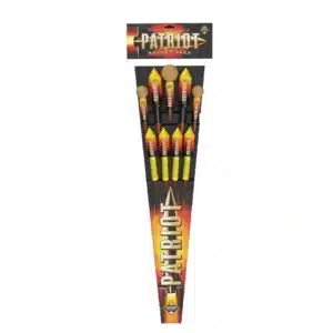 Patriot Rockets colourful sky bursts