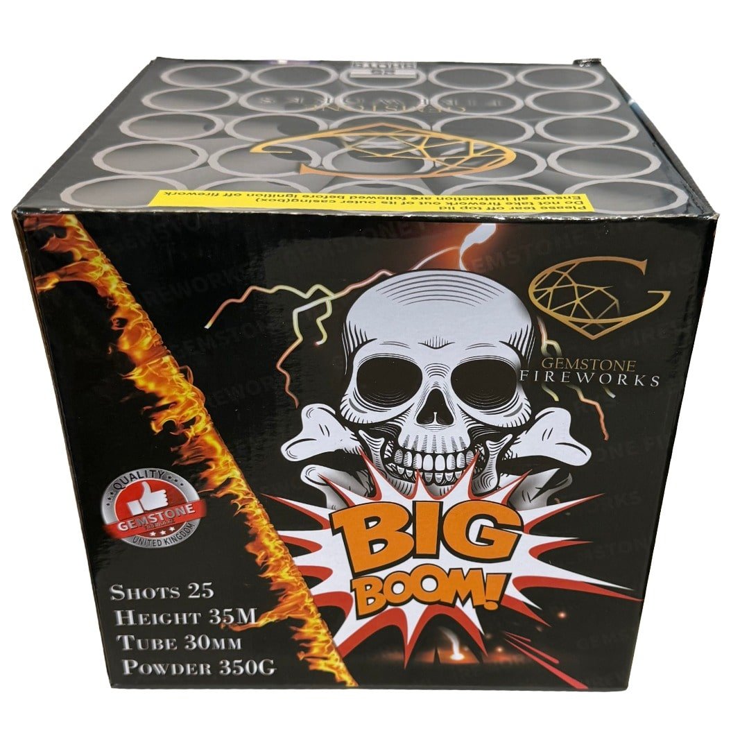 BIGBOOM25 min BIG BOOM 25 SHOTS 25 SHOTS SKULL CAKE