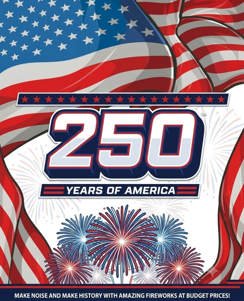 USA BANNER 250TH Home USA FIREWORKS