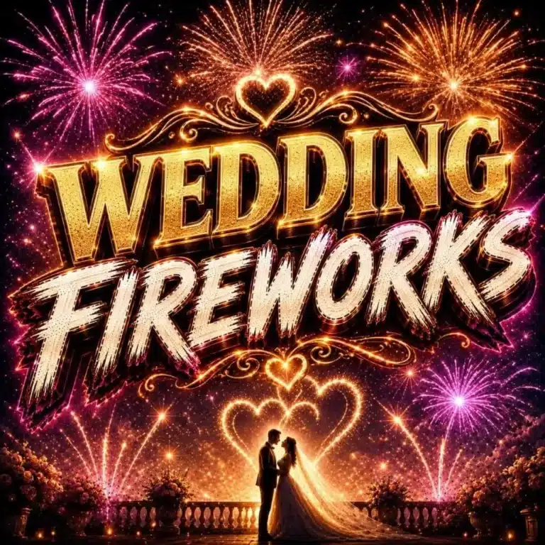 wedding fireworks at radcliffe fireworks shop
