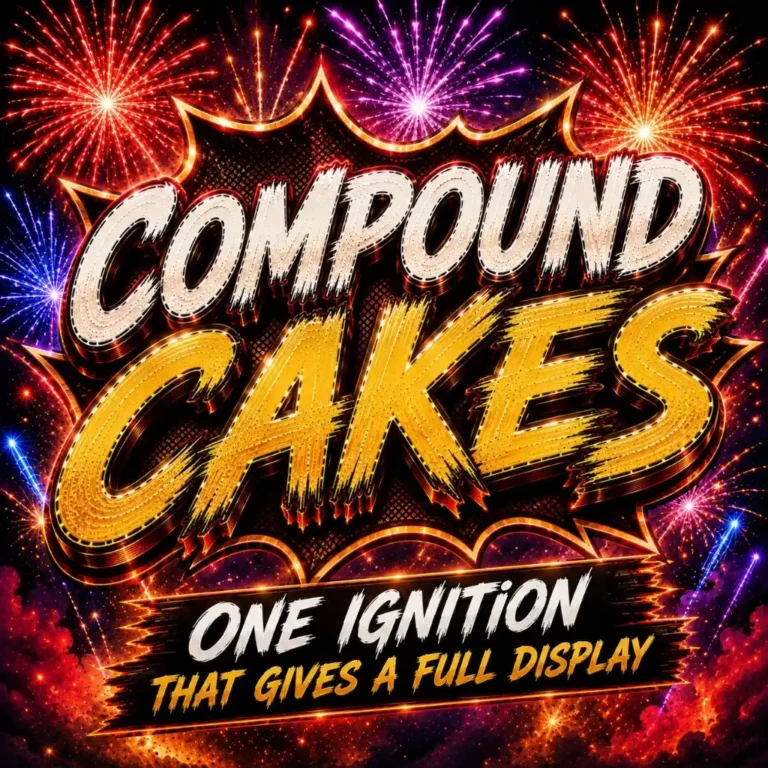 compound cakes at radcliffe fireworks shop