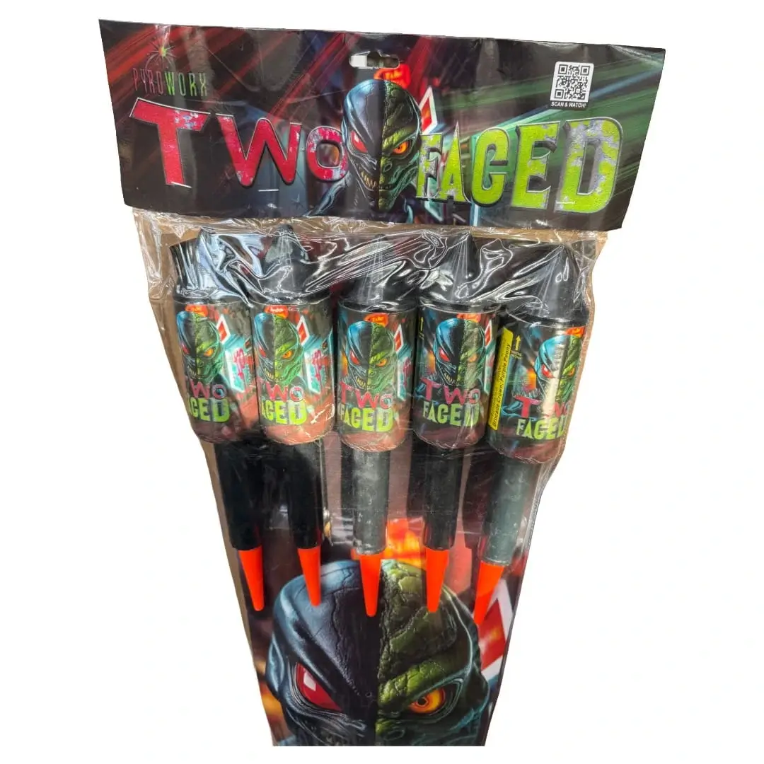 TWO FACED DOUBLE BURST ROCKETS